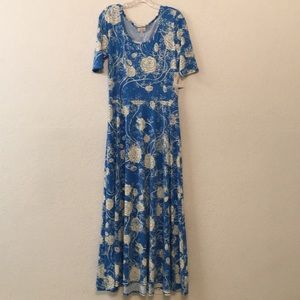 Lularoe blue white maxi dress